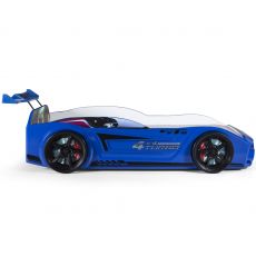 Дитяча ліжко машина GT18 4x4 Turbo Blue з підсвіткою, спойлер